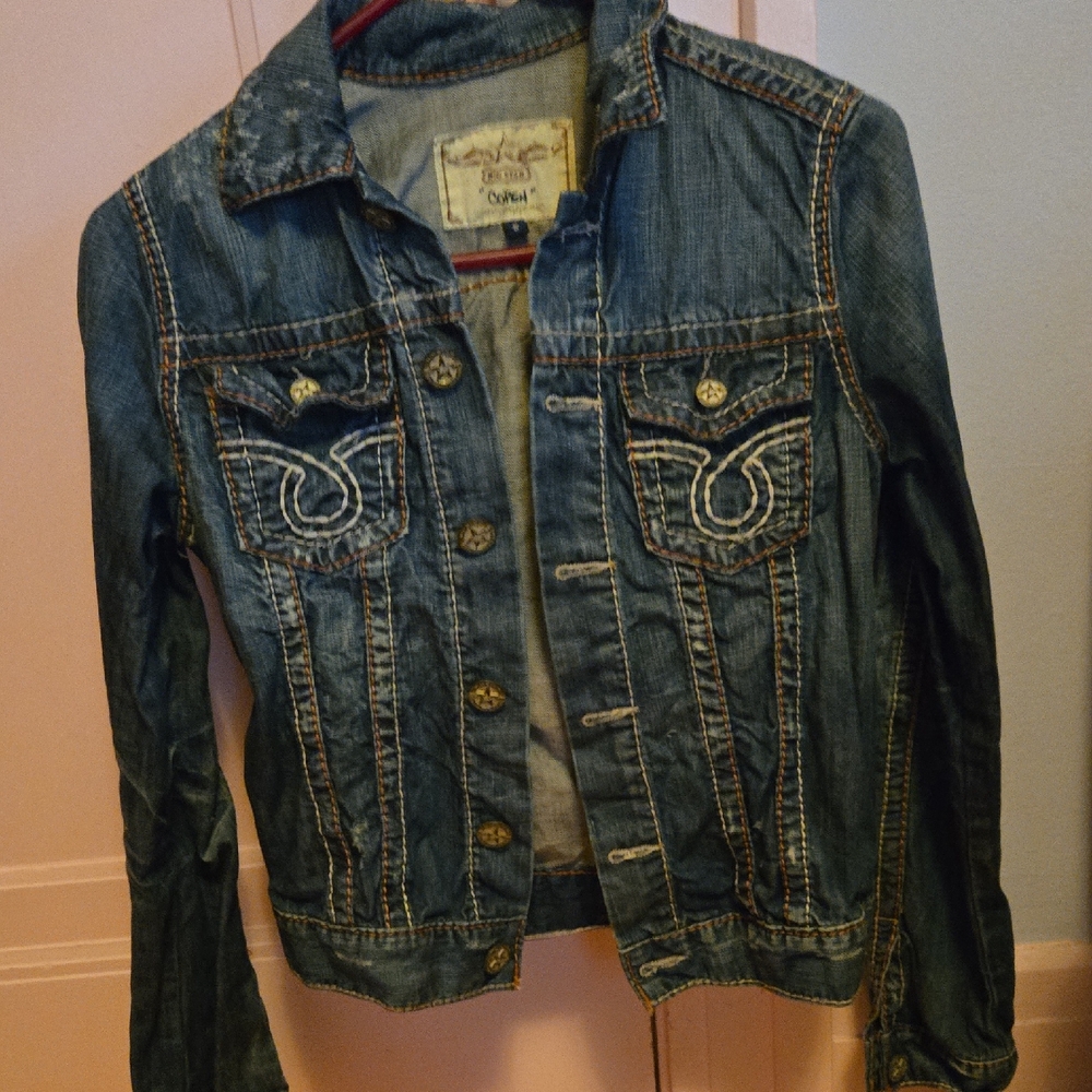 Big Star Blue Denim Jacket with Stitch Detailing